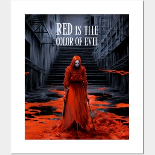 Halloween Red 2: Red is the Color of Evil on a Dark Background Posters and Art